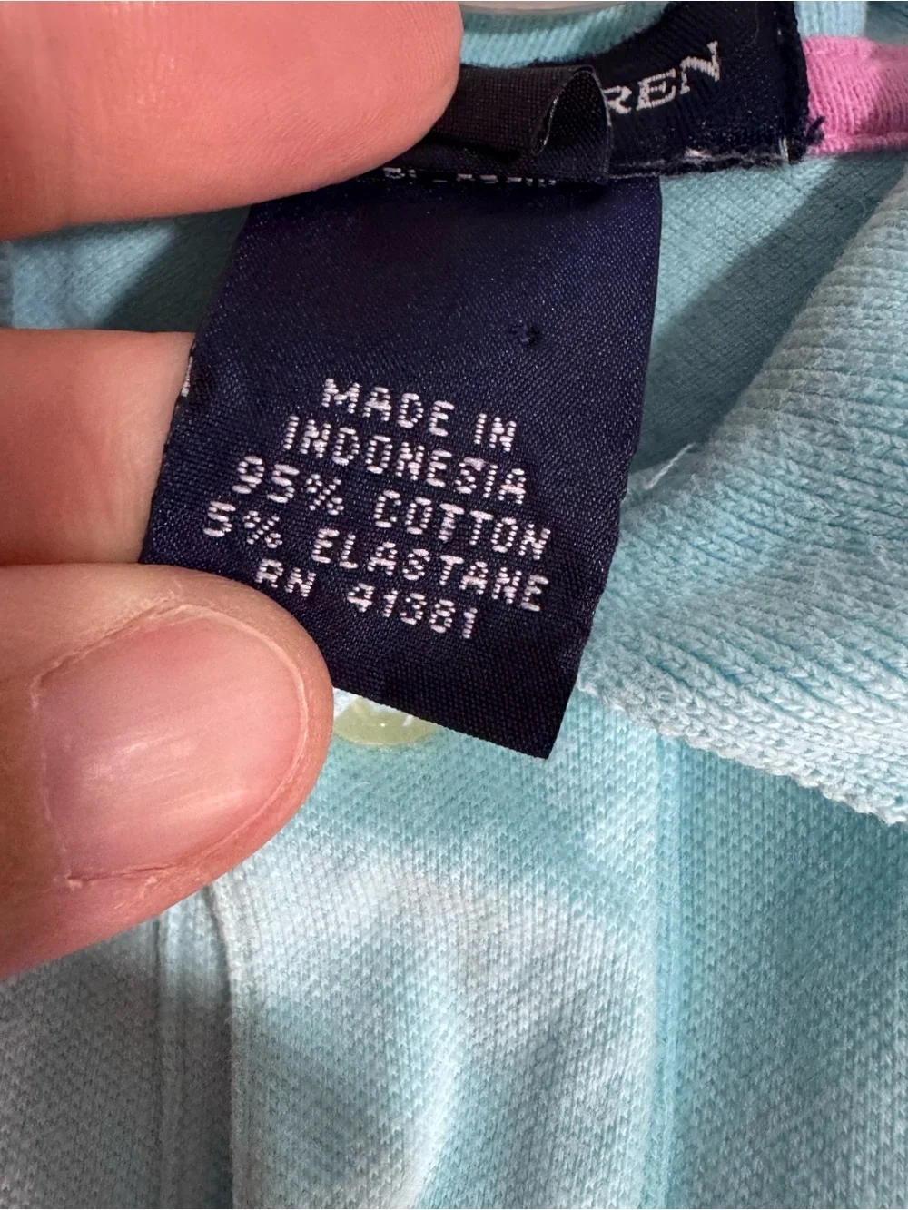 Ralph Lauren Girls Blue Polo Dress Pink Pony Pleated Hem Size 18M